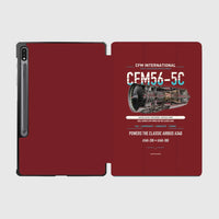 Thumbnail for CFM56-5C design on dark red samsung tablet tablet case