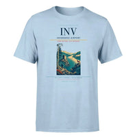 Thumbnail for Inverness Airport (INV) T-Shirt single-side front print in Light Blue | inverness-airport-inv-double-side-t-shirt
