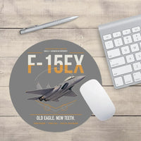 Thumbnail for F-15EX Eagle II design on gray round mouse pad