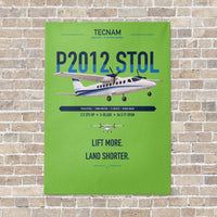 Thumbnail for Tecnam P2012 STOL vertical canvas print - no frame - light green background