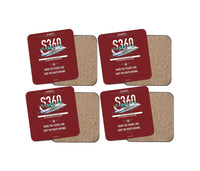 Thumbnail for Shorts 360-300 design on dark red 4 pieces set coaster