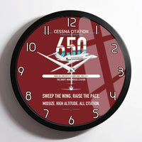 Thumbnail for Cessna Citation 650 - Citation III design on dark red framed wall clock