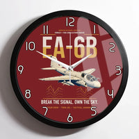 Thumbnail for EA-6B Prowler design on dark red framed wall clock
