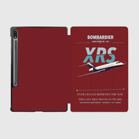 Thumbnail for Bombardier Global Express XRS design on dark red samsung tablet tablet case