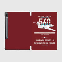 Thumbnail for Cessna Citation 560 - Citation V design on dark red samsung tablet tablet case