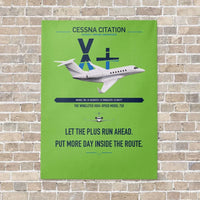 Thumbnail for Cessna Citation X+ vertical canvas print - no frame - light green background