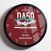 Thumbnail for Diamond DA50 RG design on dark red framed wall clock