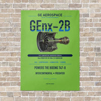 Thumbnail for GEnx-2B vertical canvas print - no frame - light green background