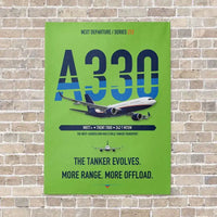 Thumbnail for Airbus A330 MRTT+ vertical canvas print - no frame - light green background