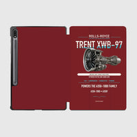 Thumbnail for TRENT XWB-97 design on dark red samsung tablet tablet case