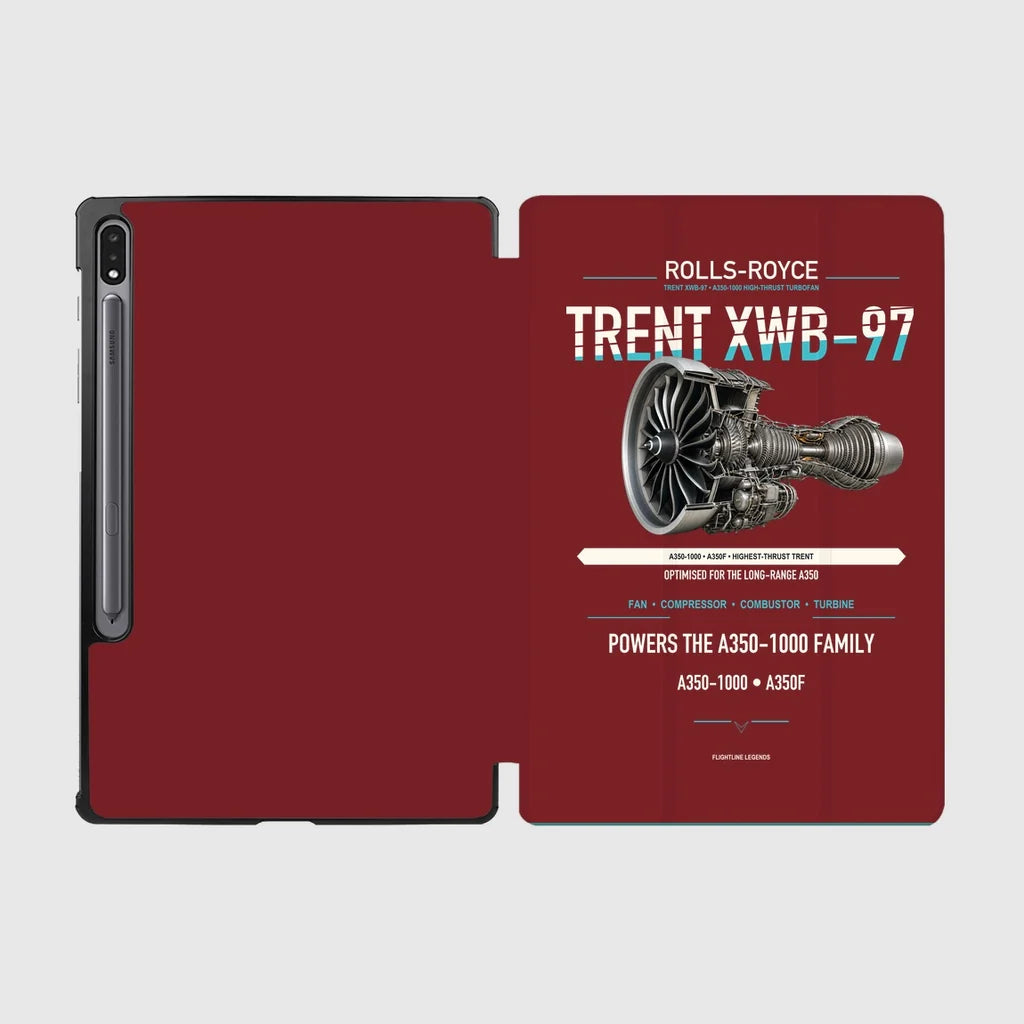 TRENT XWB-97 design on dark red samsung tablet tablet case