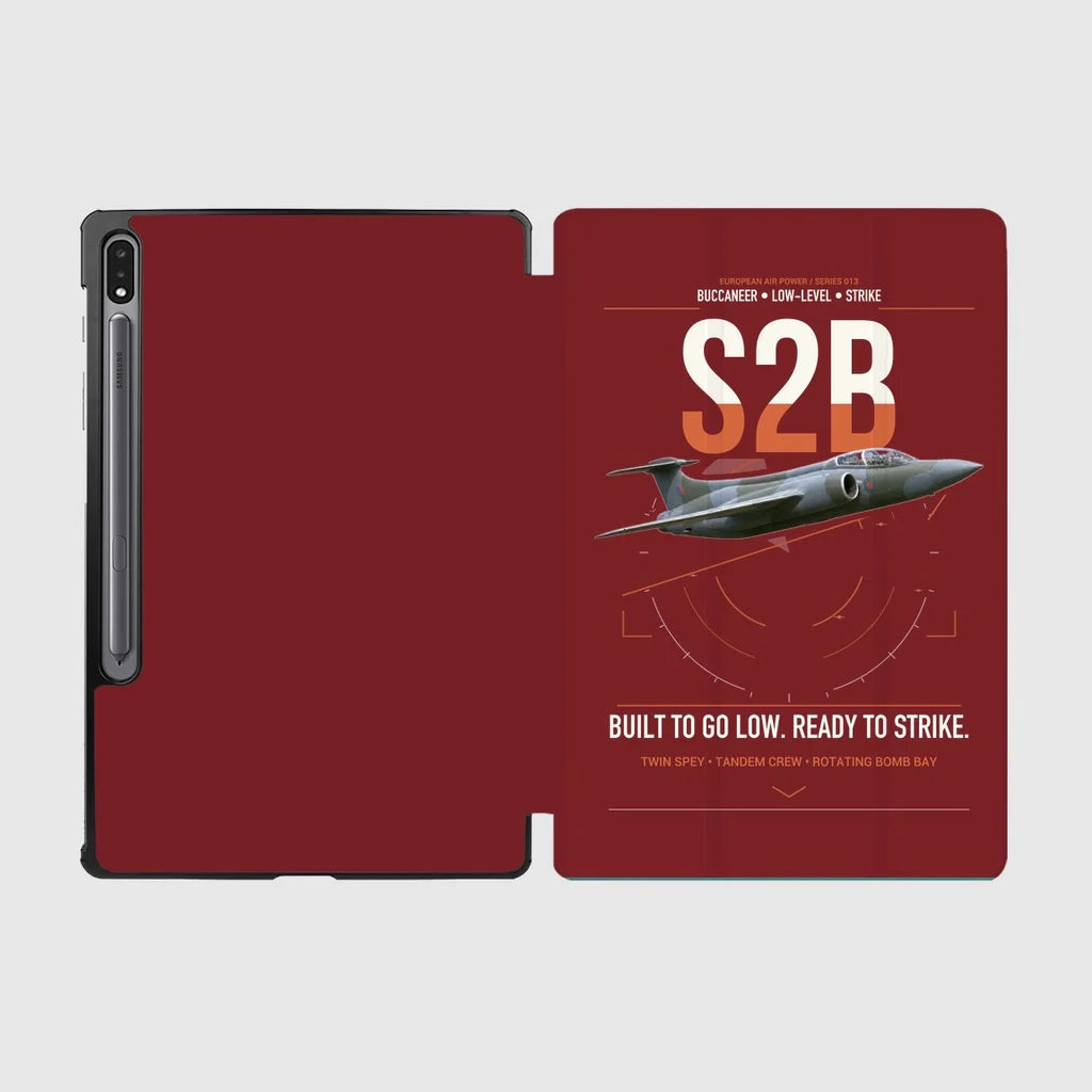 Blackburn Buccaneer S2B design on dark red samsung tablet tablet case
