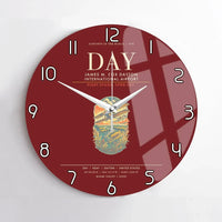 Thumbnail for James M. Cox Dayton International Airport DAY Wall-Clock No-Frame - Dark Red