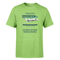 Thumbnail for Cessna Citation Sovereign+ design on light green double-side t-shirt, single-side print