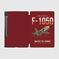 Thumbnail for F-105D Thunderchief design on dark red samsung tablet tablet case