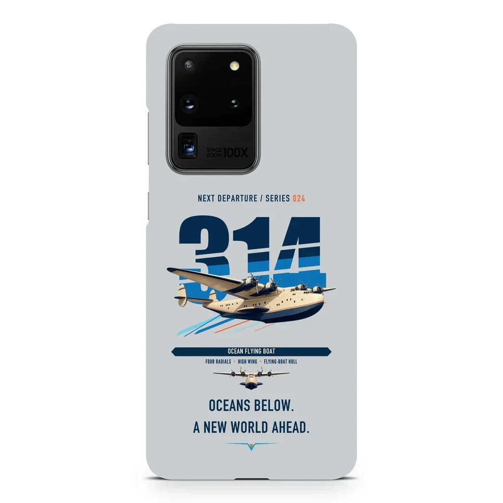 Boeing 314 Clipper design on samsung case - light gray
