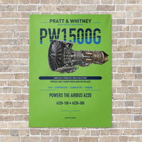 Thumbnail for PW1500G vertical canvas print - no frame - light green background