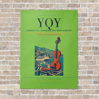 Thumbnail for Sydney–J.A. Douglas McCurdy Airport YQY vertical canvas print - no frame - light green background