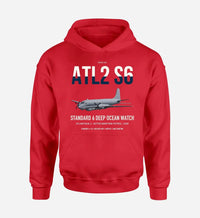 Thumbnail for Atlantique 2 Standard 6 design on red double-side hoodie, single-side print