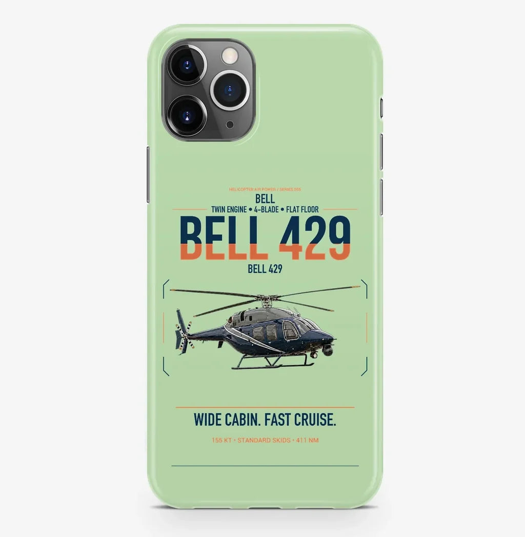 Bell 429 design on light green magsafe iphone case, for iPhone Pro Max
