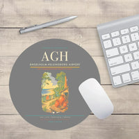 Thumbnail for Ängelholm-Helsingborg Airport (AGH) design on gray round mouse pad