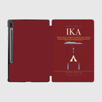 Thumbnail for Tehran Imam Khomeini International Airport (IKA) design on dark red samsung tablet tablet case