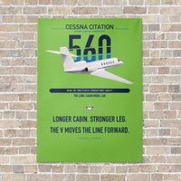 Thumbnail for Cessna Citation 560 - Citation V vertical canvas print - no frame - light green background