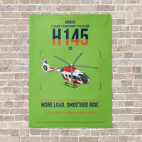 Thumbnail for Airbus H145 D3 vertical canvas print - no frame - light green background