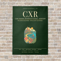 Thumbnail for Cam Ranh International Airport Nha Trang CXR - Canvas Framed - Dark Green