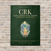 Thumbnail for Clark International Airport CRK - Canvas Framed - Dark Green