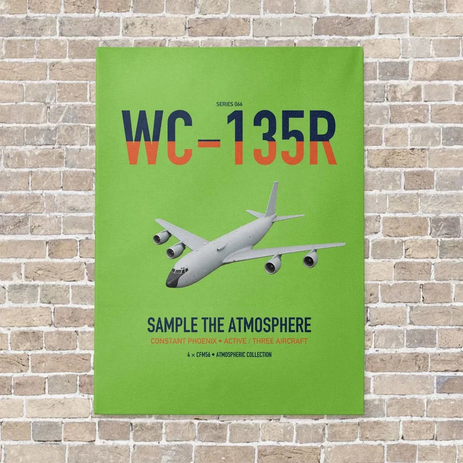 WC-135R Constant Phoenix vertical canvas print - no frame - light green background
