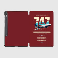 Thumbnail for Boeing 747SP design on dark red samsung tablet tablet case