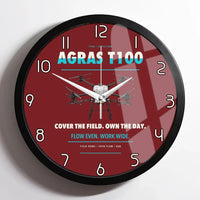 Thumbnail for DJI Agras T100 design on dark red framed wall clock