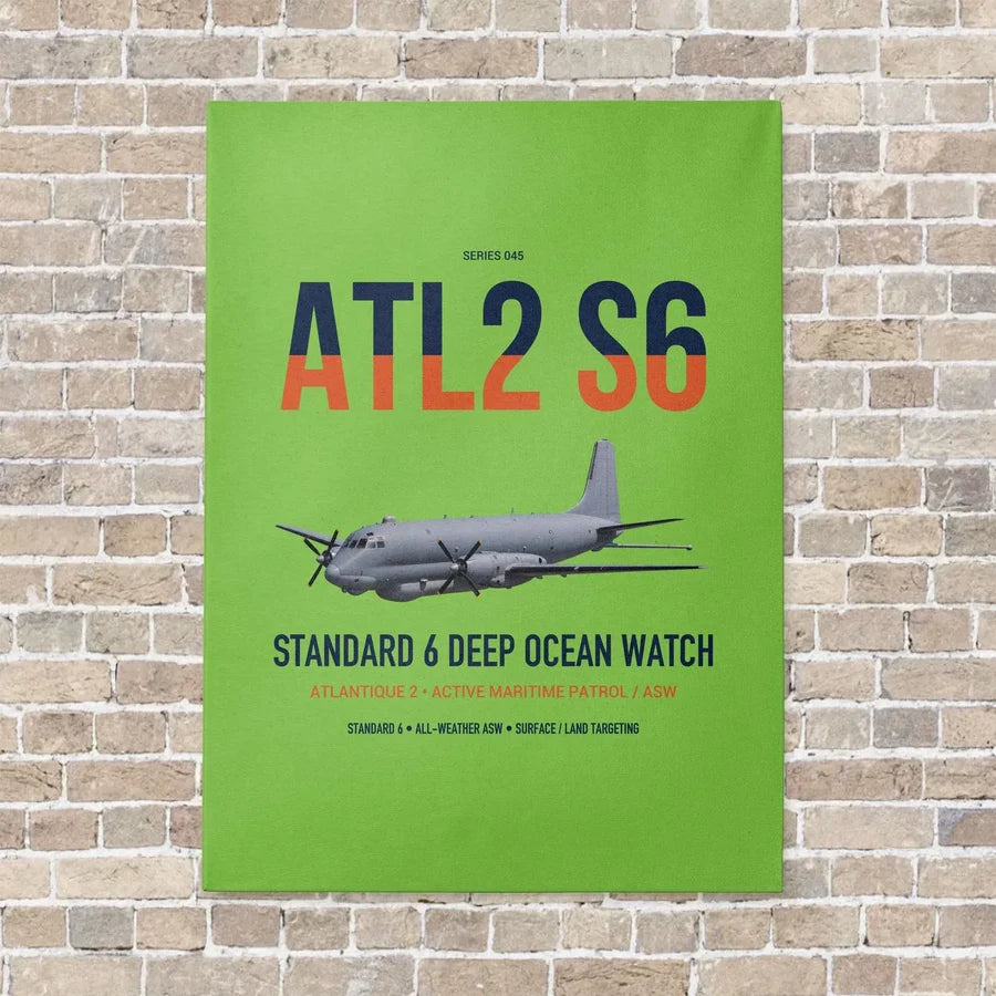 Atlantique 2 Standard 6 vertical canvas print - no frame - light green background