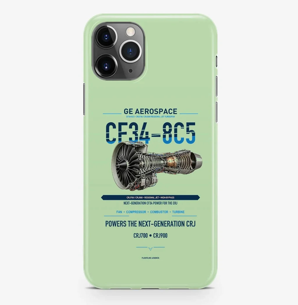 CF34-8C5 Case ProMax design on light green iphone case promax