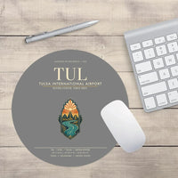 Thumbnail for Tulsa International Airport (TUL) design on gray round mouse pad