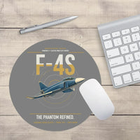 Thumbnail for F-4S Phantom II design on gray round mouse pad