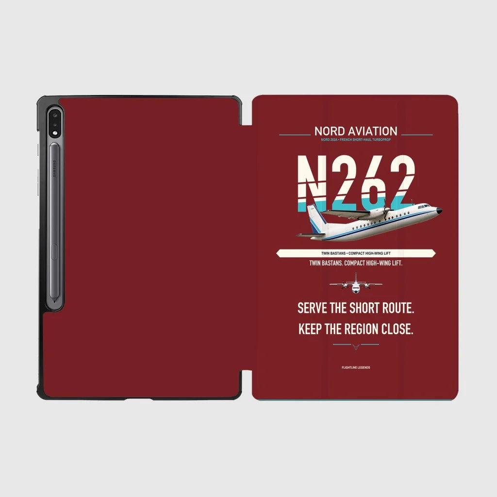 Nord 262A design on dark red samsung tablet tablet case