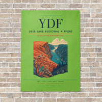 Thumbnail for Deer Lake Regional Airport YDF vertical canvas print - no frame - light green background