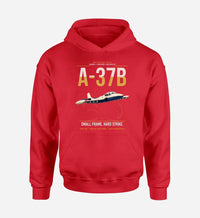 Thumbnail for A-37B Dragonfly design on red double-side hoodie