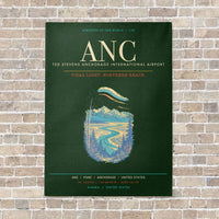 Thumbnail for Ted Stevens Anchorage International Airport ANC - Canvas Framed - Dark Green