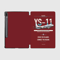 Thumbnail for NAMC YS-11A design on dark red samsung tablet tablet case