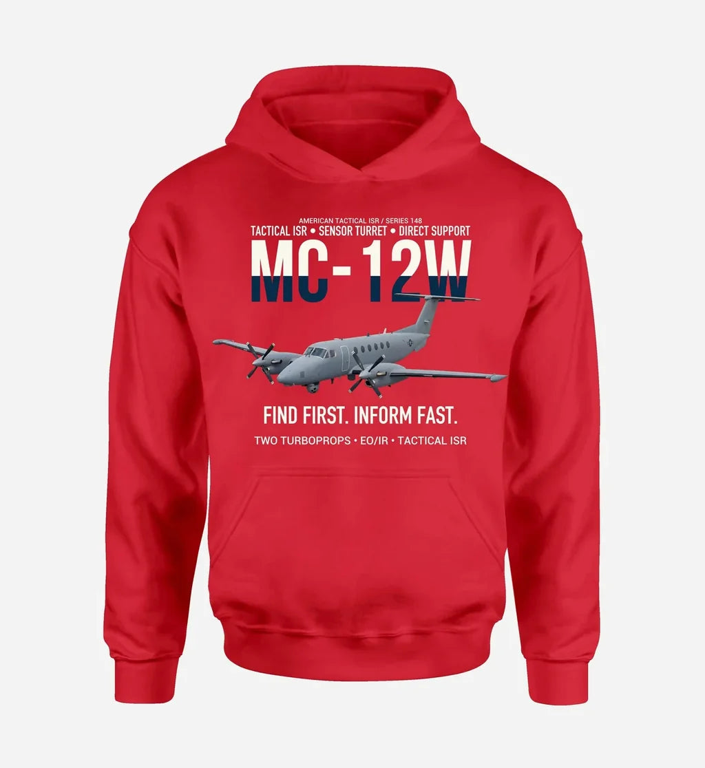 MC-12W LIBERTY design on red hoodie single side