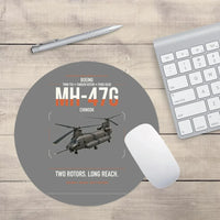 Thumbnail for Boeing MH-47G Chinook design on gray round mouse pad