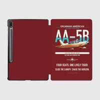 Thumbnail for Grumman American AA-5B Tiger design on dark red samsung tablet tablet case