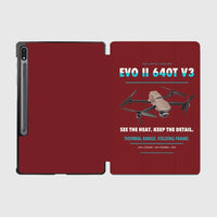 Thumbnail for Autel EVO II Dual 640T V3 design on dark red samsung tablet tablet case