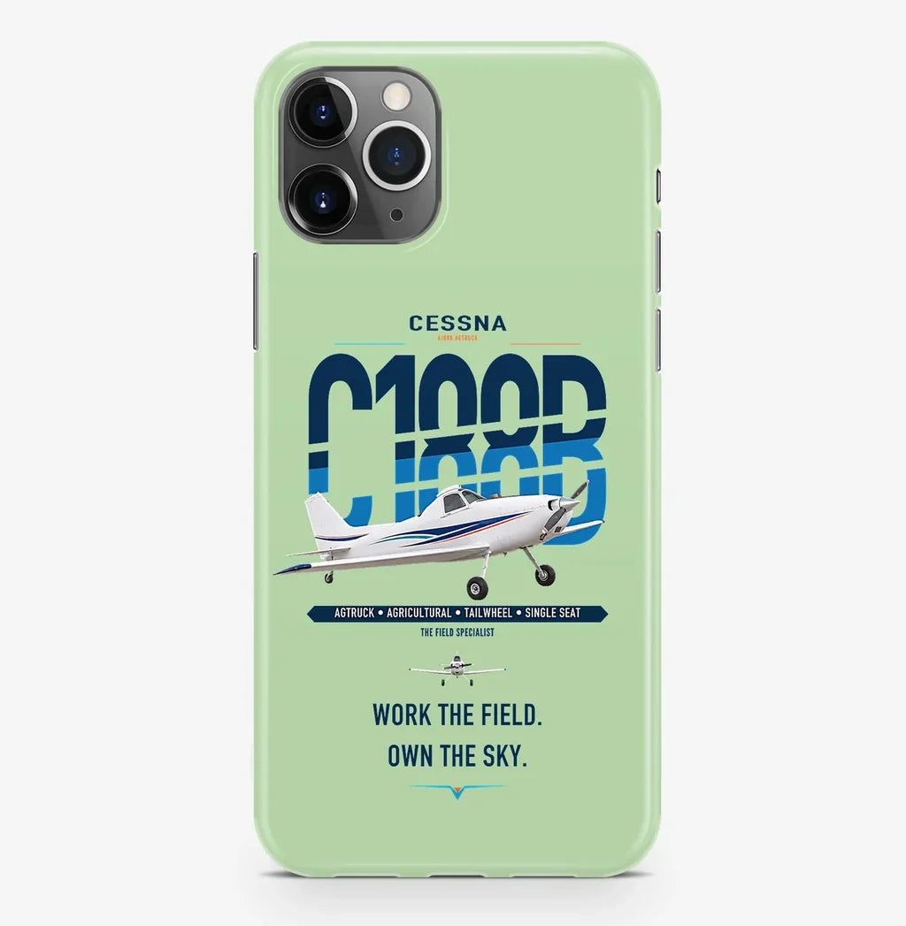 Cessna A188B AgTruck design on light green magsafe iphone case, for iPhone Pro Max