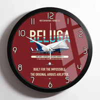 Thumbnail for Airbus A300-600ST BelugaST design on dark red framed wall clock
