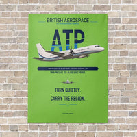 Thumbnail for British Aerospace ATP vertical canvas print - no frame - light green background