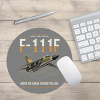 Thumbnail for F-111F Aardvark design on gray round mouse pad